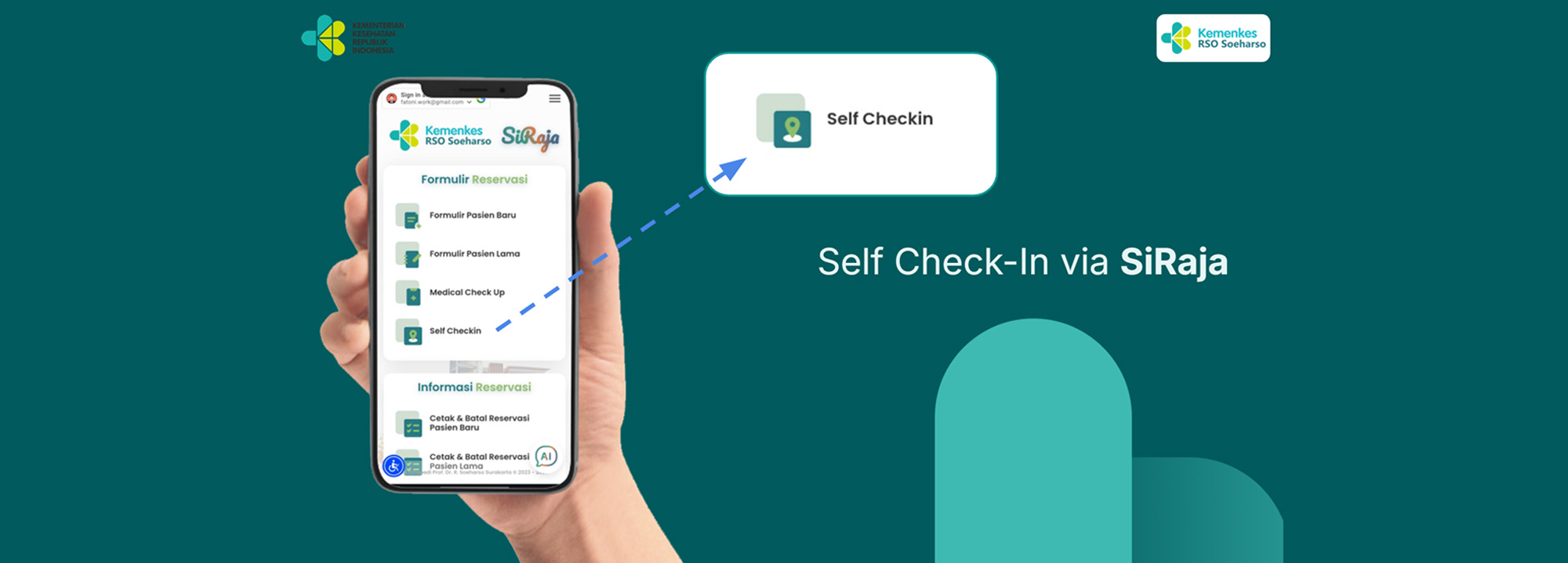 Self Check-In melalui Si Raja